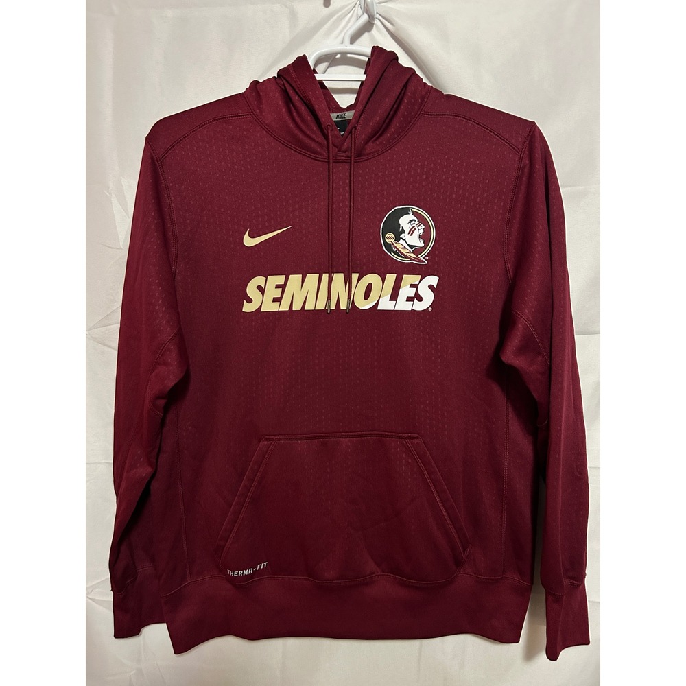 Nike‎ Florida State Seminoles FSU Therma-FIT Hoodie Mens Large Garnet 31170X-FS1